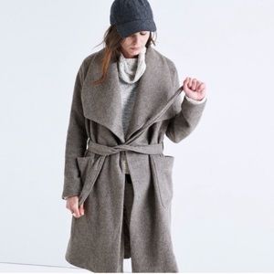 Madewell Delancey Wrap Wool Coat Sz Small